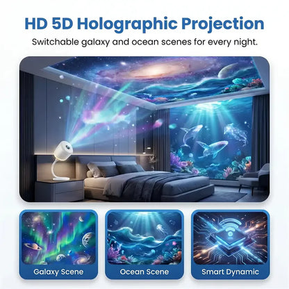 Bcessv® 🌄🌄 HD Smart Dynamic 5D Holographic Night Light Projector