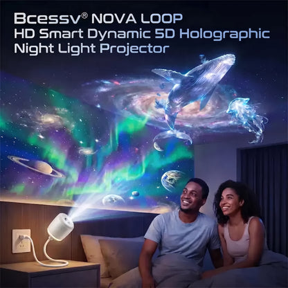 Bcessv® 🧁🧁 HD Smart Dynamic 5D Holographic Night Light Projector
